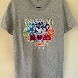 Kenzo Kids Gray Tiger Graphic T-Shirt